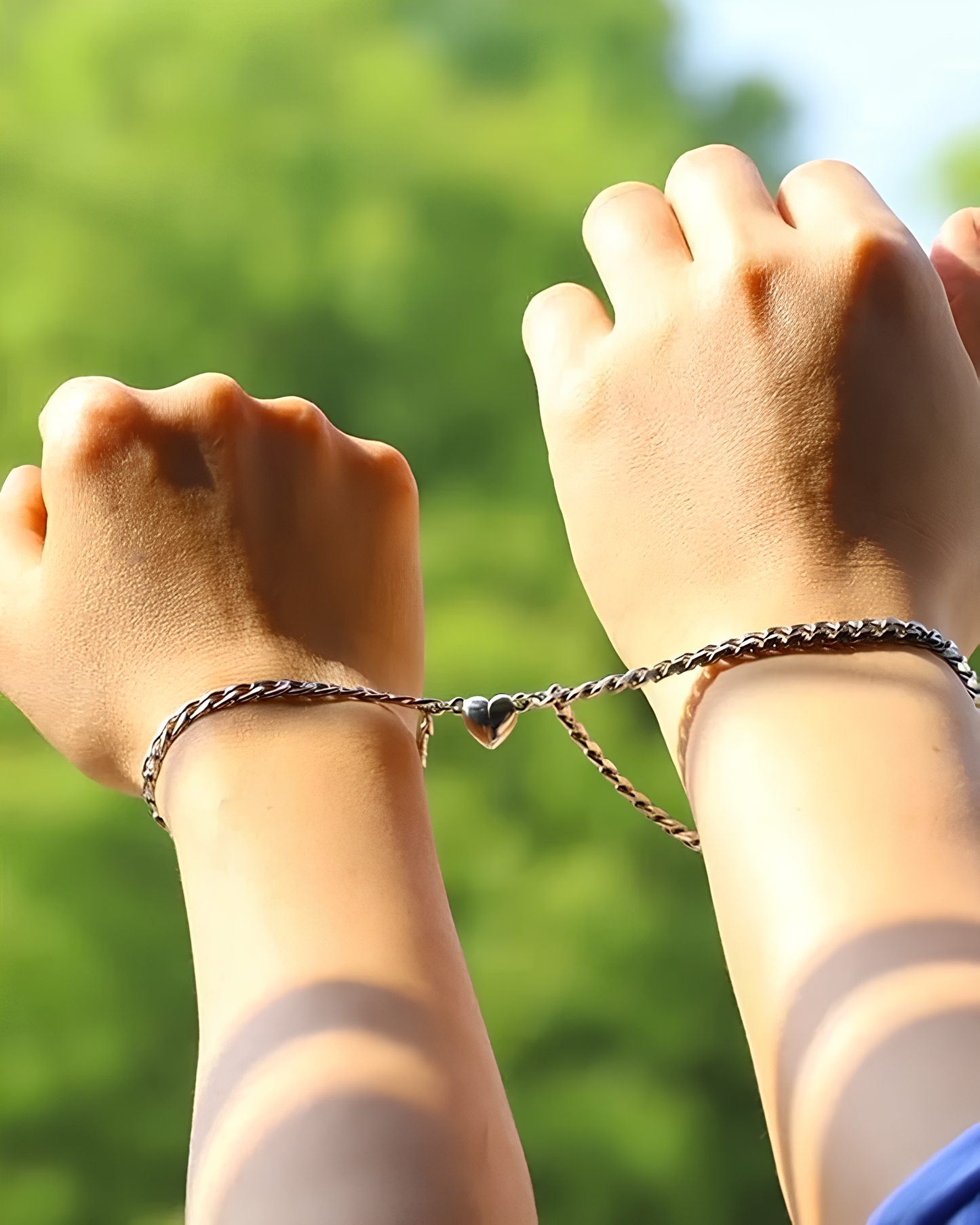 Magnetic Heart Couple's Bracelet Set